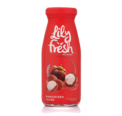 lily fresh - imported mangosteen lychee mulberry juice - 180 ml